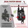 BUCKLOS Ebike Hydraulic Disc Brake Zoom HB-775E 2-PIN 2 Pistons Ebike Electric Power-Off Brakes Left Front 1110mm Right Rear 1850mm with Mounting Adapter Fit E-Bike,Scooter and Electric Motorcycle view 2