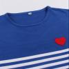 Drvitor Womens Striped Sweater Long Sleeve Crew Neck Color Block Knitted Casual Pullover Sweater (Blue&White, Small) view 4