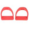 CDQL 1 Pair Plastics Horse Stirrups - Engineered Plastic High Strength Stirrups with Non Slip Rubber Pad for Equestrian Lovers Horse Tool Accessories, Convenient to Use (Red S) view 1