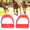 CDQL 1 Pair Plastics Horse Stirrups - Engineered Plastic High Strength Stirrups with Non Slip Rubber Pad for Equestrian Lovers Horse Tool Accessories, Convenient to Use (Red S) view 2