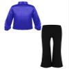 HULIJA Kids Boys Sequins Dance Outfits Dance Shirts with Pants Latin Jazz Modern Ballroom Dancewear Disco Party Costume Blue 14 Years view 2