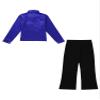 HULIJA Kids Boys Sequins Dance Outfits Dance Shirts with Pants Latin Jazz Modern Ballroom Dancewear Disco Party Costume Blue 14 Years view 4