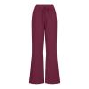 ABOUTYES Linen Pants Women Summer 2024 Casual Drawstring Elastic Waist Cotton Long Wide Leg Pant Lounge Trousers with Pockets view 3
