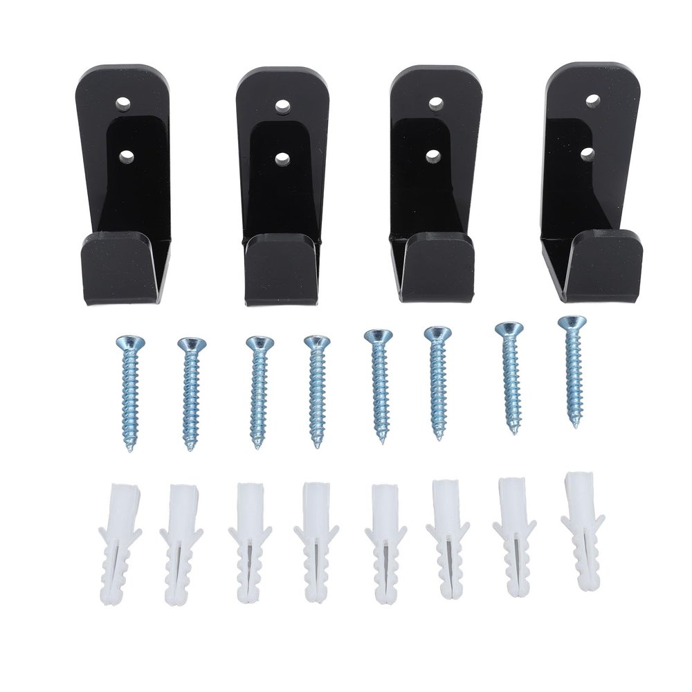 WOOXGEHM 4PCS Hockey Stick Rack, Wall Mounted Black Acrylic Hockey Stick Holder, Hockey Stick Hanger for Game Rooms, Restaurants, Bars, Clubs, Pool Halls, Garages