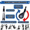 EXCLURA 3 Arms Striking Pad Training Dummy, Martial Arts Target for Outdoor Hard Object, Freestanding Karate/Taekwondo/Wing Chun Dummies view 3
