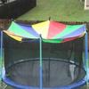 BIWKONI Trampoline Shade Cover, Sunscreen Snow Rainproof Trampoline Canopy Accessories, Backyard Playground Sunshade Roof, Without Frame,16FT view 4