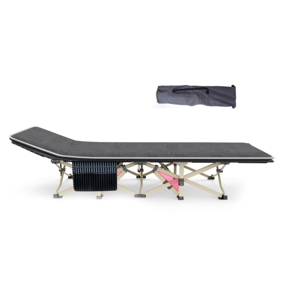 N/A Folding Camping Cot with Mattress for Adults,Sleeping Bed Cots,Portable Sleeping Cot Bed with Carry Bag for Tent, Office, Camping, Outdoor,Suede Surface