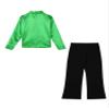HULIJA Kids Boys Sequins Dance Outfits Dance Shirts with Pants Latin Jazz Modern Ballroom Dancewear Disco Party Costume Green 14 Years view 4