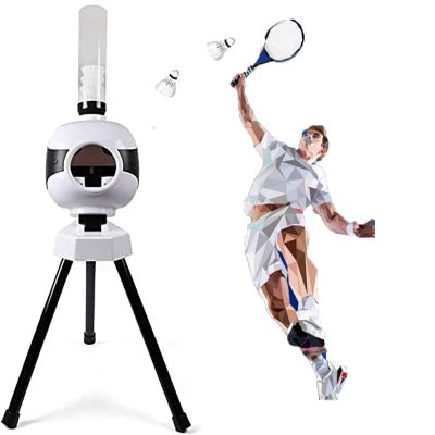 Automatic Badminton Pitching Machine, Shuttlecock Launcher, Restore Memory Function, 1-5S Time Adjustment & Fixed Point Serve Training, for Indoor & Outdoor Training, Badminton Learners