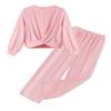 Arshiner Girls Sweatsuit Two Piece Fall Outfits Long Sleeve Sweatshirts and Casual Sweatpants Jogger Set,Pink view 1
