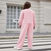 Arshiner Girls Sweatsuit Two Piece Fall Outfits Long Sleeve Sweatshirts and Casual Sweatpants Jogger Set,Pink view 4