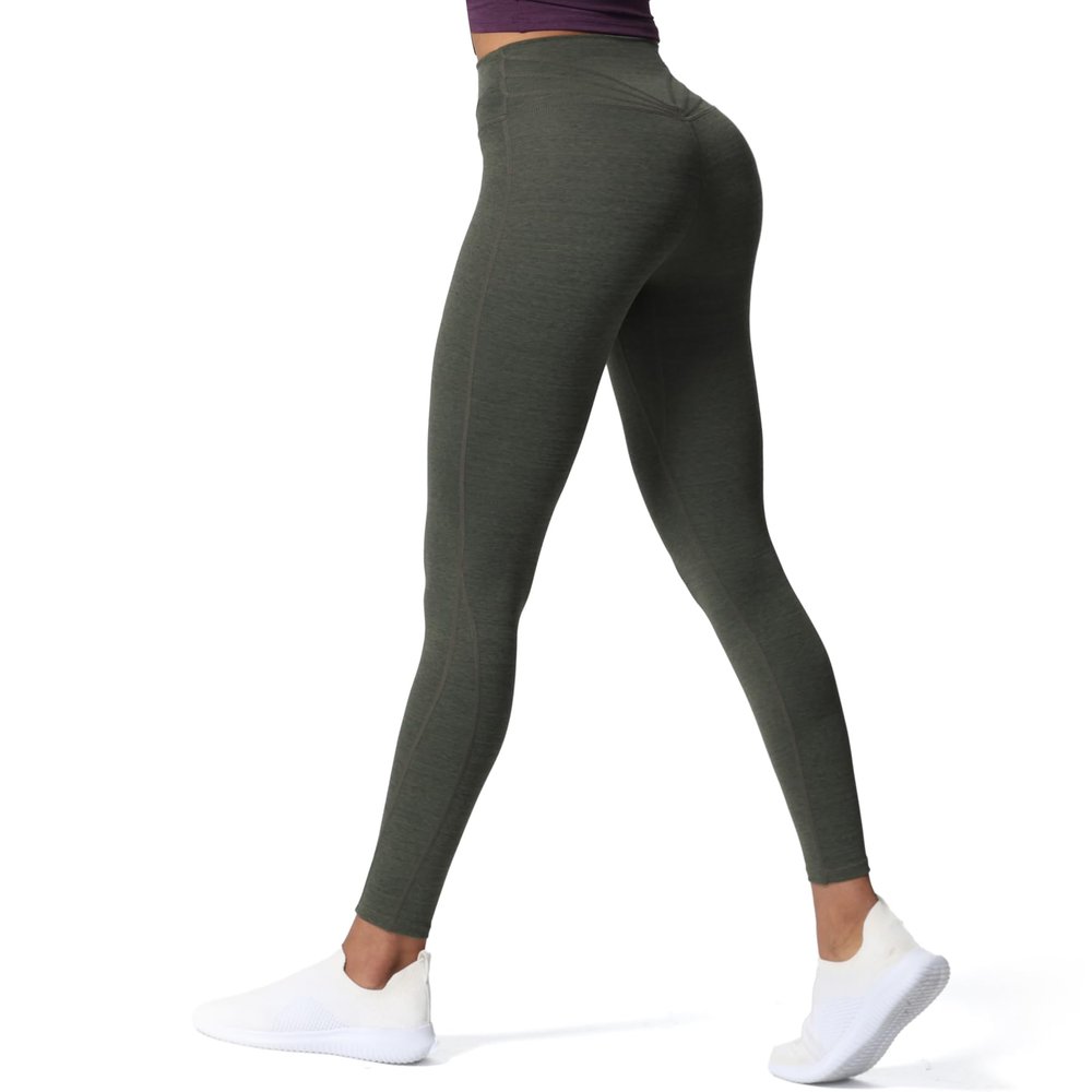 Aoxjox High Waisted Workout Leggings for Women Trinity Yoga Pants 26.5" (Deep Depths Marl, X-Large)