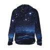 Cluster of Stars in Night Sky Sun Protection Hoodie Jacket Full Zip UPF 50+ Long Sleeve Sun Shirt with Pocket Outdoor view 3