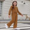 Arshiner Girls' 2 Piece Outfits Sweatsuit Set Long Sleeve Sweatshirts Wide Leg Sweatpant Casual Sets Tracksuit with Pockets view 3