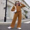 Arshiner Girls' 2 Piece Outfits Sweatsuit Set Long Sleeve Sweatshirts Wide Leg Sweatpant Casual Sets Tracksuit with Pockets view 4