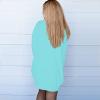 Amaon Women's Solid Color Long Sleeve Cardigan Fashion Temperament Loose Comfortable Cardigan Knit Long (Sky Blue, L) view 4