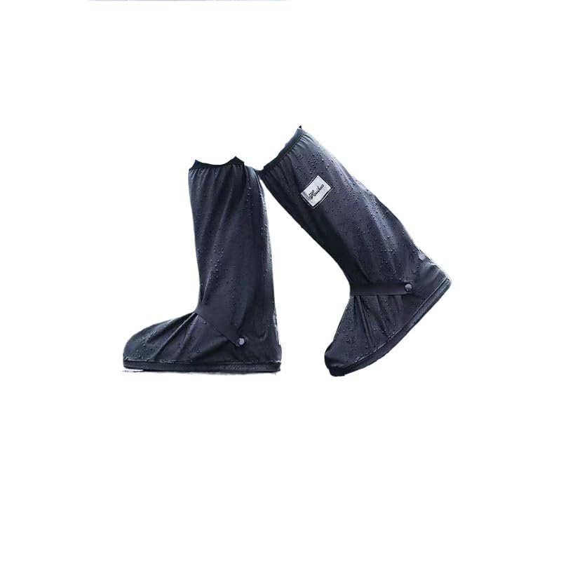 Rain Shoe CoversReusable & Foldable Rain Boot Shoe Cover with Zipper Waterproof Reflector Anti-Snow Reusable Galoshes for Men and Women Waterproof Rain Boot Multi-Code Optional (strainless,Large)