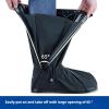 Rain Shoe CoversReusable & Foldable Rain Boot Shoe Cover with Zipper Waterproof Reflector Anti-Snow Reusable Galoshes for Men and Women Waterproof Rain Boot Multi-Code Optional (strainless,Large) view 2