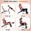 6 in 1 Ab Workout Bench for Home Gym Adjustable Workout Bench with Leg Extension, 360 Twisting Seat, Pedal, Multi-Functional Adjustable Ab Crunch Machine for Total Body Workout (Black) view 4