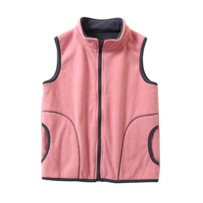 Betadog Boys Girls Polar Fleece Vest Jacket Ligntweight Coat Zipper Closure Sleeveless Fashion Casual (Red, 4-5 Years)