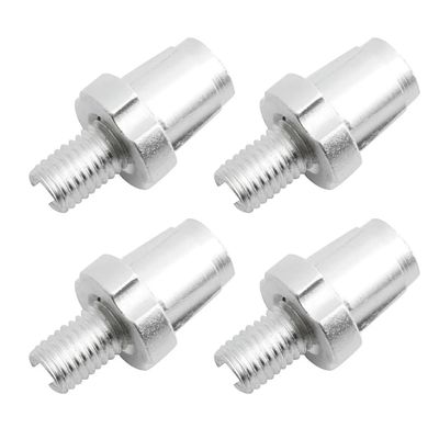 CHDONGSE Pack of 4 Bicycle M7 Adjusting Bolts Aluminum Alloy Brake Lever Regulator Cable Screws Folding Bike Cycling Biking Part (Silver)