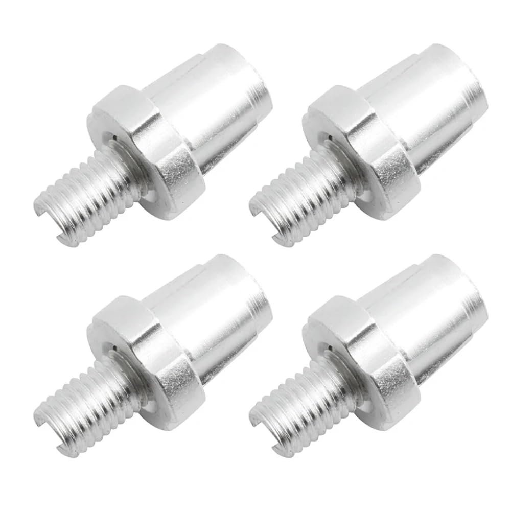 CHDONGSE Pack of 4 Bicycle M7 Adjusting Bolts Aluminum Alloy Brake Lever Regulator Cable Screws Folding Bike Cycling Biking Part (Silver)