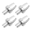 CHDONGSE Pack of 4 Bicycle M7 Adjusting Bolts Aluminum Alloy Brake Lever Regulator Cable Screws Folding Bike Cycling Biking Part (Silver) view 1