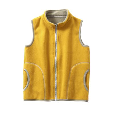 Betadog Little Boys Fleece Lined Vest Cute Cartoon Patterns Zipper Closure Sleeveless Jacket Thick (Yellow, 3-4 Years)