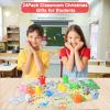 MeleBase Classroom Christmas Gifts for Students 24 Pack Popping Eyes Animal Keychains Christmas Gifts for Students from Teachers, Classroom Exchange Prizes view 2