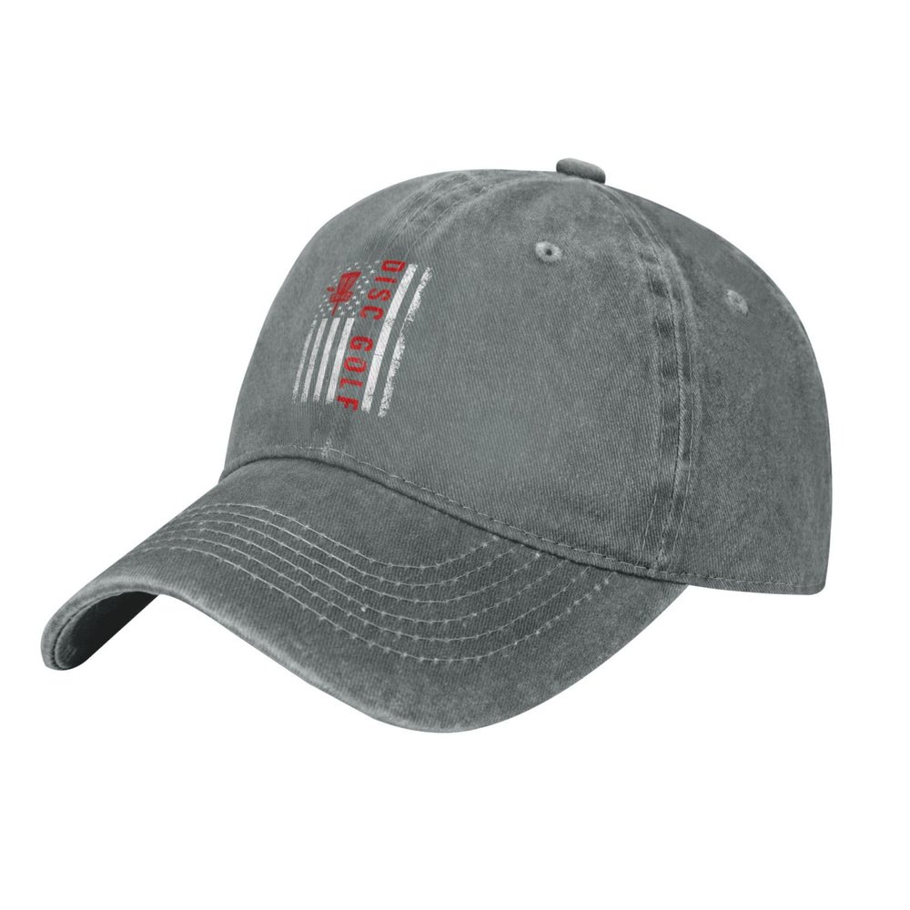 BASTU American Flag Disc Golf Baseball Cap for Men Women Hats Denim Trucker Caps Dad Hat