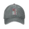 BASTU American Flag Disc Golf Baseball Cap for Men Women Hats Denim Trucker Caps Dad Hat view 2