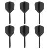 PATIKIL Integrated Dart Shaft and Flights, 6 Pack 2BA Durable Plastic Dart Flight Replacement Dart Accessories, Black view 1