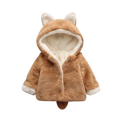 Betadog Boys' and Toddler Long Sleeve Hoodie Sweatshirt Fleece BabyInfant Kids Hooded Outerwear (Brown, 6-12 Months)