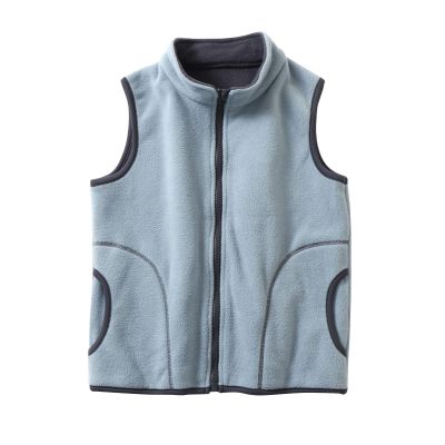 Betadog Little Boys Fleece Lined Vest Cute Cartoon Patterns Zipper Closure Sleeveless Jacket Thick (Blue, 3-4 Years)