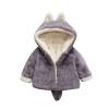 Betadog Baby Boys Bear Ears Shape Fleece Zip-up Hooded Jacket Clothes Light Sweatshirt Bear ears (Grey, 18-24 Months) view 1