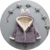 Betadog Baby Boys Bear Ears Shape Fleece Zip-up Hooded Jacket Clothes Light Sweatshirt Bear ears (Grey, 18-24 Months) view 3
