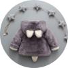 Betadog Baby Boys Bear Ears Shape Fleece Zip-up Hooded Jacket Clothes Light Sweatshirt Bear ears (Grey, 18-24 Months) view 4