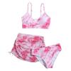 Betadog Teen Girls' Swimsuits 3 Pcs V-Neck Bikini Adjustable Shoulder Straps Swimsuit Kids Bikini (Pink, 13-14 Years) view 1