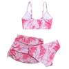 Betadog Teen Girls' Swimsuits 3 Pcs V-Neck Bikini Adjustable Shoulder Straps Swimsuit Kids Bikini (Pink, 13-14 Years) view 4