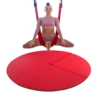 CMYUN Aerial Yoga Hoop Pole Dance Mat, Gym Home Pole Crash Mats Extra Large, Waterproof Adult Exercise Protection Mat, Safety Dance Floor Cushion(Color:Red,Size:160cmx5cm(63"x2"))