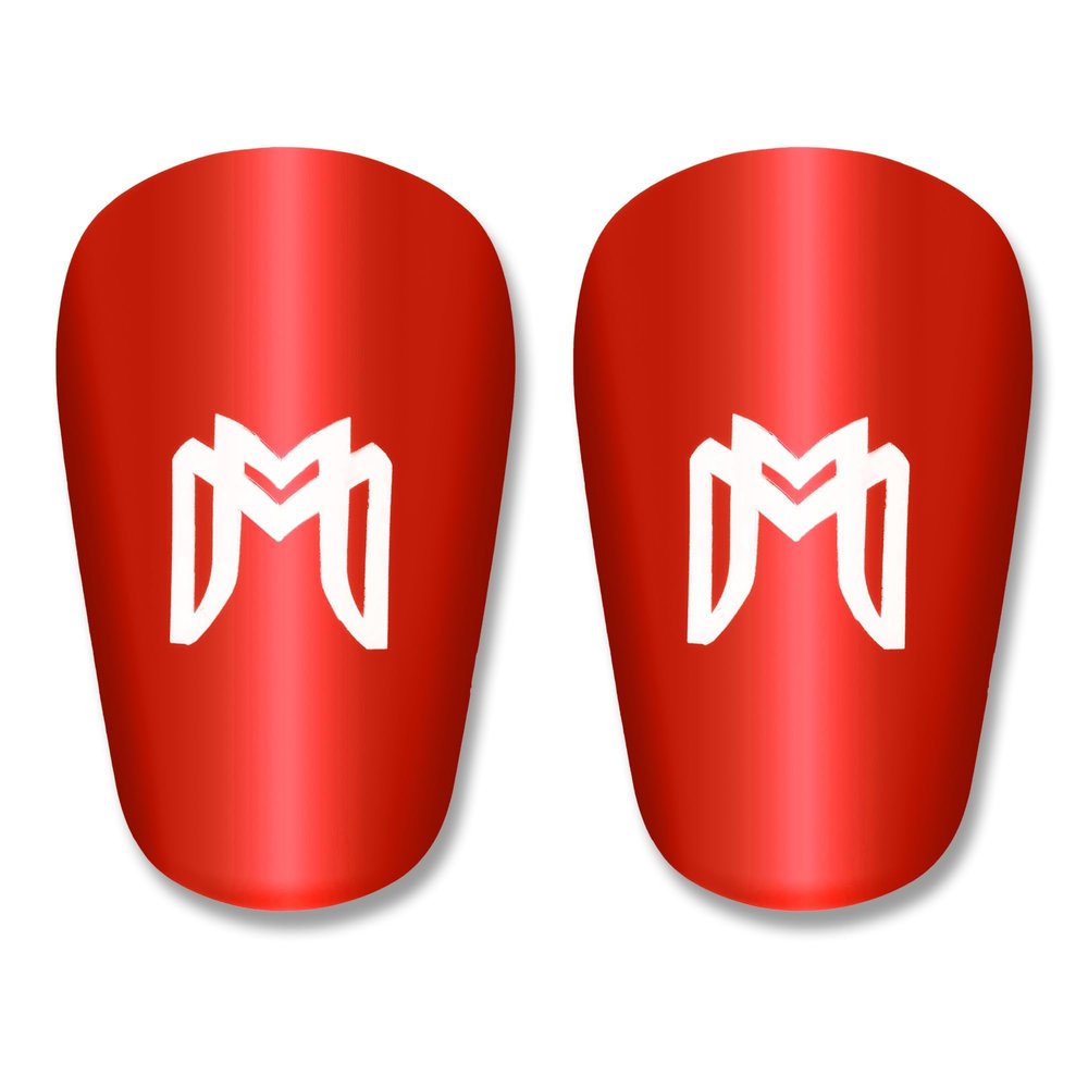 MediCaptain MiniGuards - Mini Shin Guards for Soccer Players - Tiny Shin Pads for Men, Women, Teens - Miniature Shin Guards 3.9 x 2.4 inch - Perfect for High Level Soccer Athletes (Red)