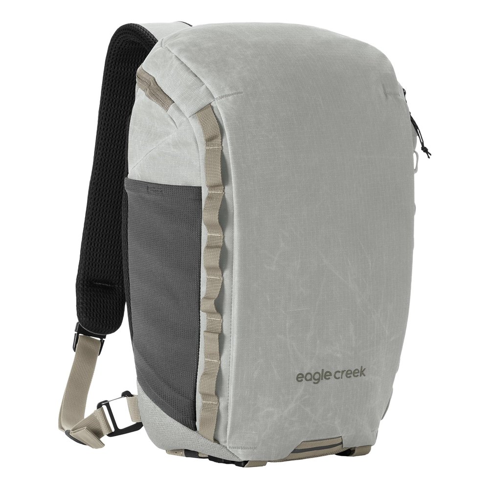 eagle creek Explore Sling Pack - Compact Crossbody Sling Bag With Cushioned Back Panel, Reinforced Side Grab Handle & Stretchy Mesh Side Pockets - Travel Accessories - Storm Grey