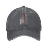 BASTU American Flag Disc Golf Baseball Cap for Men Women Hats Denim Trucker Caps Dad Hat view 2
