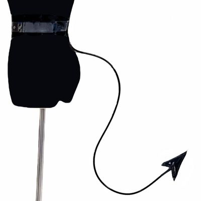 ATekatac Devil Tail Halloween Cosplay Props Cute Love Heart Demon Tail (Triangle Black)