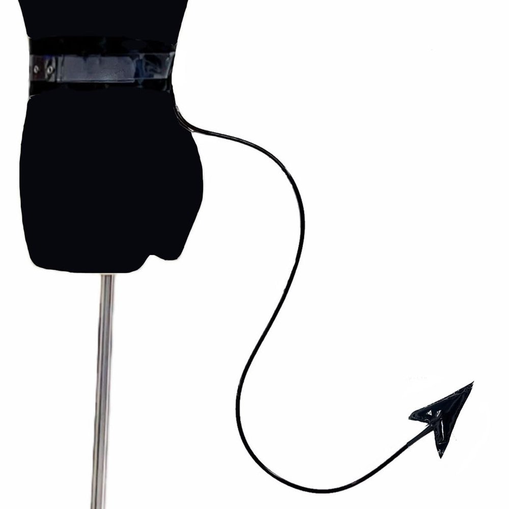 ATekatac Devil Tail Halloween Cosplay Props Cute Love Heart Demon Tail (Triangle Black)