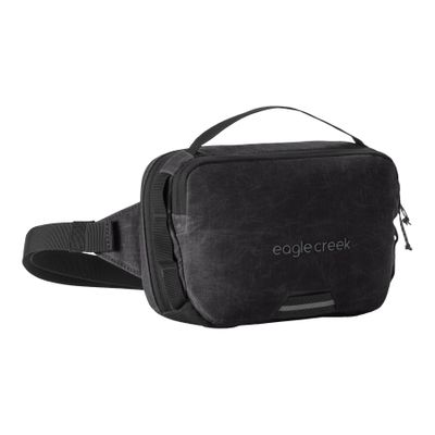 Eagle Creek Explore Hip Pack - Accordian-Style Multipocket Cross-Body or Hip Pack With Breathable & Cushioned Back Panel - Travel Accessories - Black