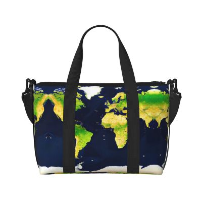 World Map Print Versatile Travel Duffel Bag,The Companion For Business And Personal Trips