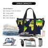 World Map Print Versatile Travel Duffel Bag,The Companion For Business And Personal Trips view 4