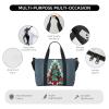 SSIMOO Christmas Tree And Red Ball Print Versatile Travel Duffel Bag,The Companion For Business And Personal Trips, Black view 3