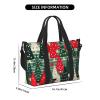 SSIMOO Christmas Trees Print Portable Travel Duffel Bag,Ideal For Business And Private Travel, Black view 2